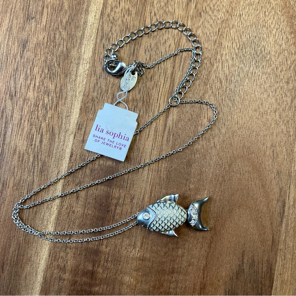 Lia Sophia Fish Necklace NWT
